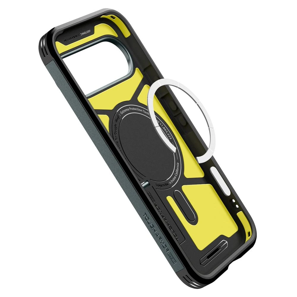 Spigen Tough Armor Mag MagSafe dėklas skirtas Google Pixel 10 / 10 Pro – žalios spalvos