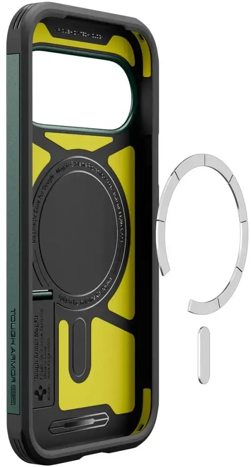 Dėklas SPIGEN TOUGH ARMOR MAG MAGSAFE GOOGLE PIXEL 11 ABYSS Žalias