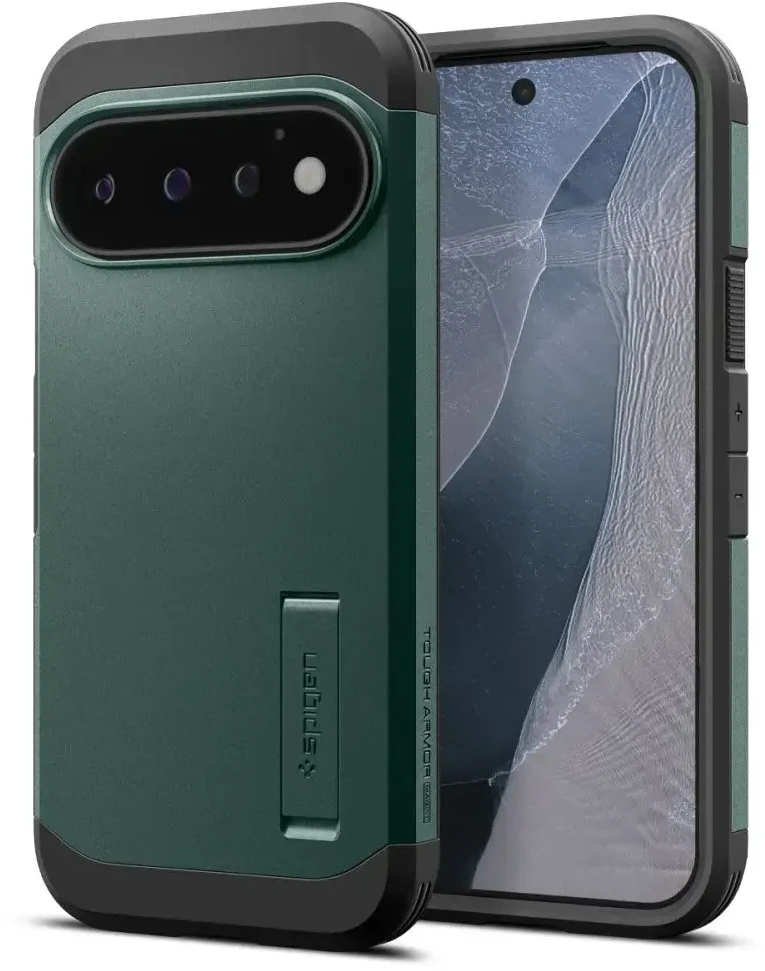 Dėklas SPIGEN TOUGH ARMOR MAG MAGSAFE GOOGLE PIXEL 11 PRO ABYSS Žalias