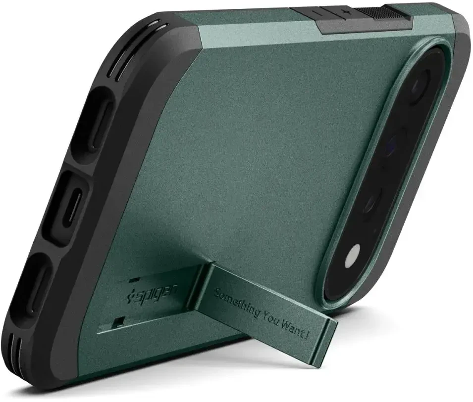 Dėklas SPIGEN TOUGH ARMOR MAG MAGSAFE GOOGLE PIXEL 11 PRO ABYSS Žalias