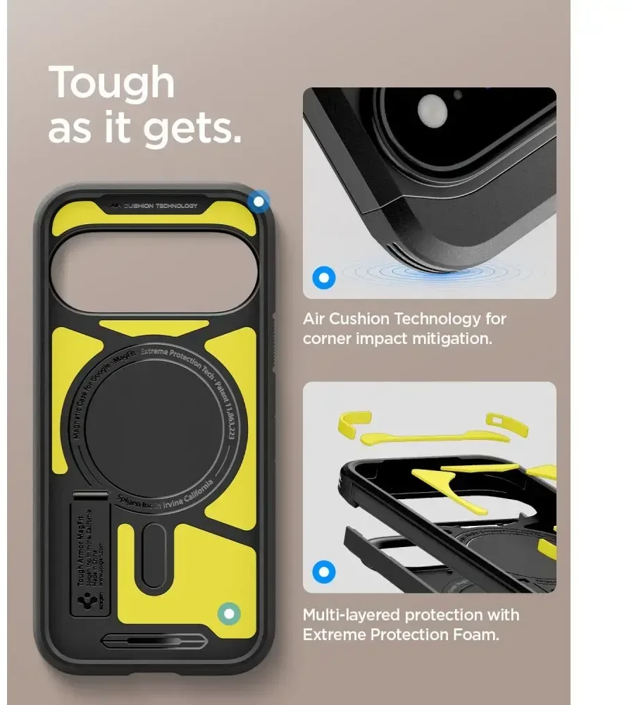 Dėklas SPIGEN TOUGH ARMOR MAG MAGSAFE GOOGLE PIXEL 11 PRO XL Juodas