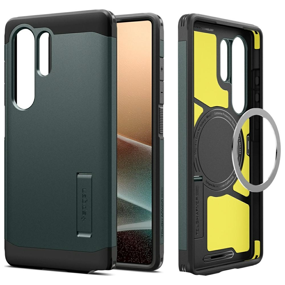 Spigen Tough Armor MagSafe - dėklas skirtas Samsung Galaxy S25 Ultra Abyss Žalias