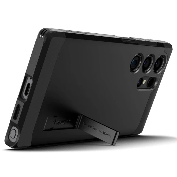 Dėklas Spigen Tough Armor MagSafe, juodos spalvos – Samsung Galaxy S24 Ultra