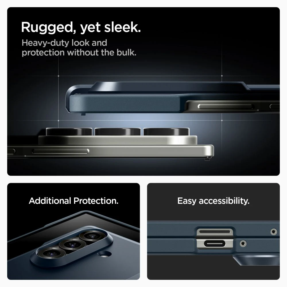 „Spigen Tough Armor Pro Mag Magsafe Galaxy Z Fold 7“ metalinis skalūno spalvos dėklas