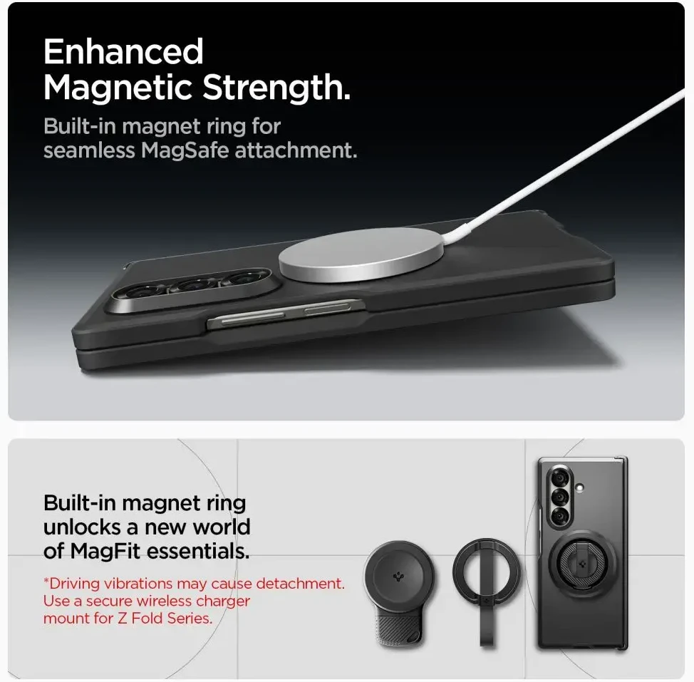 Dėklas „Spigen Tough Armor Pro Mag Magsafe Galaxy Z Fold 7“ juodas