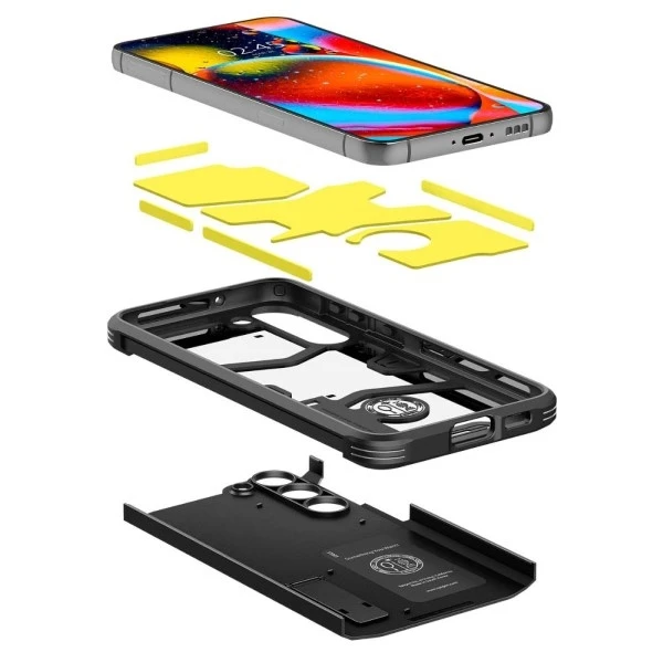 Spigen Tough Armor dėklas skirtas Samsung Galaxy S23 Plus, spalva - Juoda