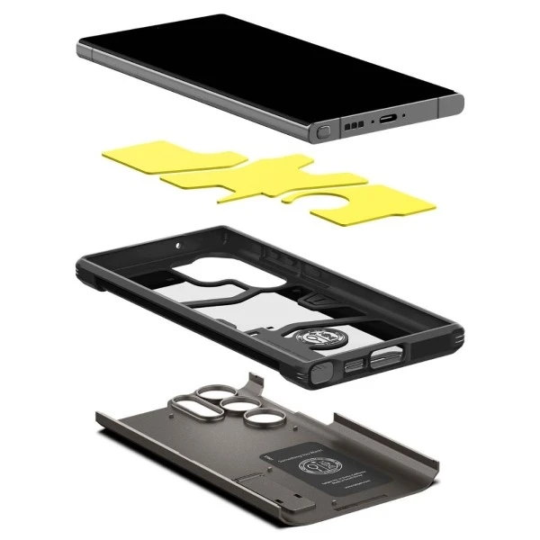 Spigen Tough Armor dėklas skirtas Samsung Galaxy S23 Ultra, spalva - Gunmetal