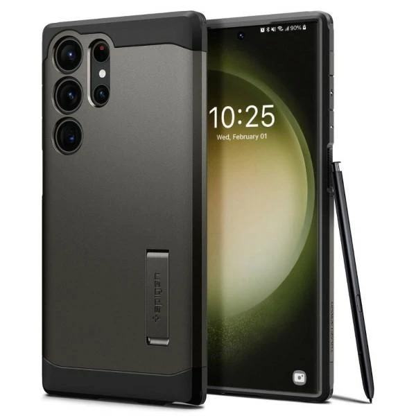 Spigen Tough Armor dėklas skirtas Samsung Galaxy S23 Ultra, spalva - Gunmetal