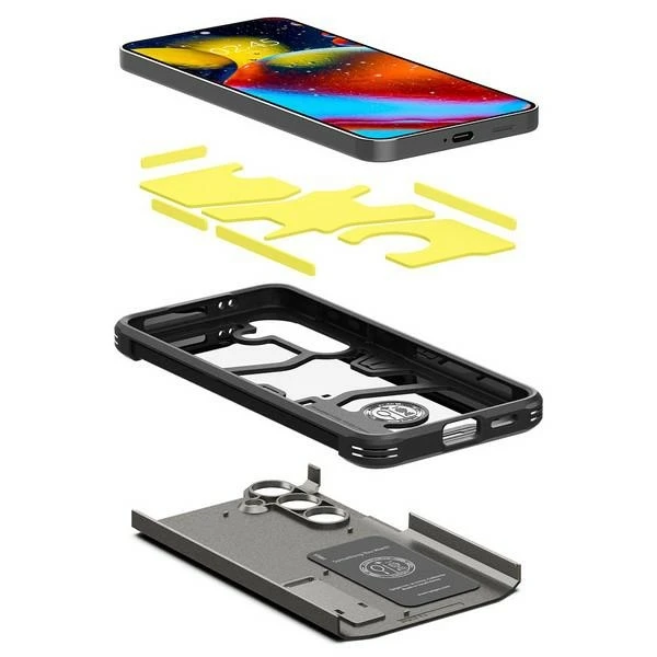 Spigen Tough Armor dėklas, skirtas Samsung Galaxy S24 gunmetal