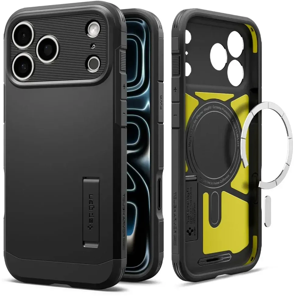 Dėklas Spigen Tough Armor Case for iPhone 18 Pro Max / 17 Pro Max - Juodas