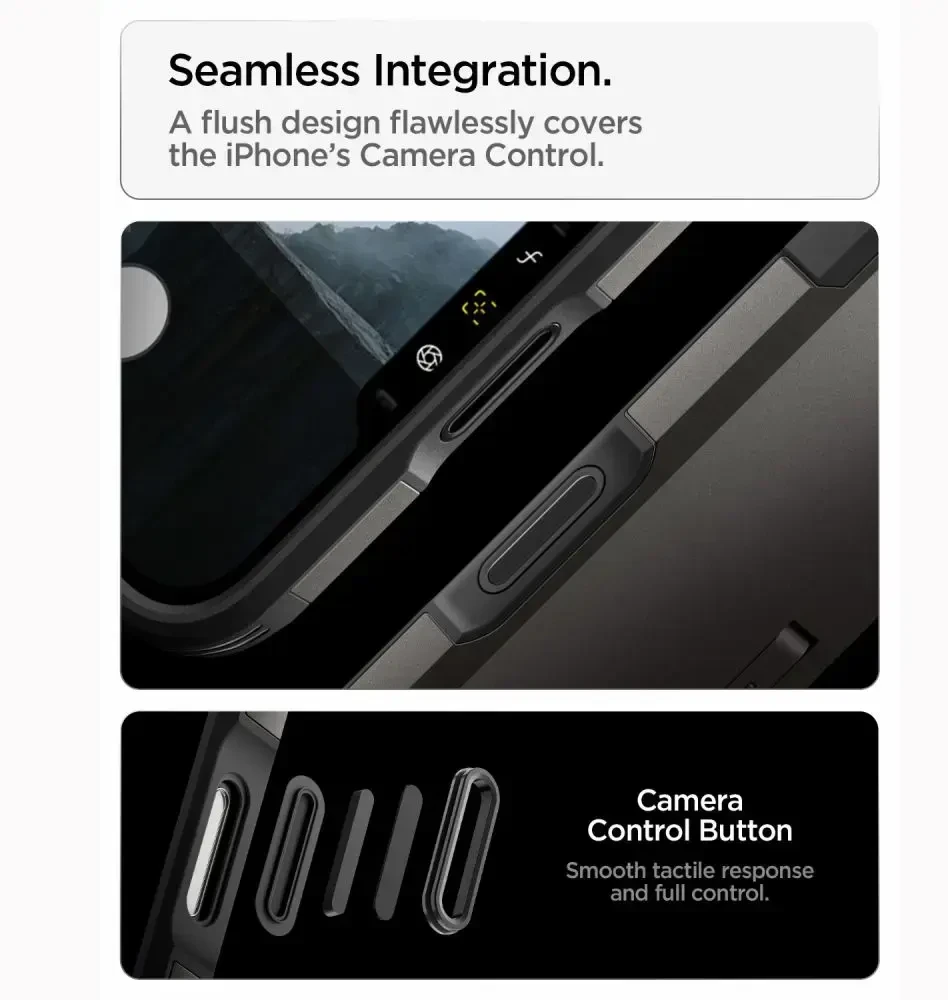 Dėklas SPIGEN case TOUGH ARMOR T compatible with MagSafe for IPHONE 18 Pro Max / 17 Pro Max gunmetal