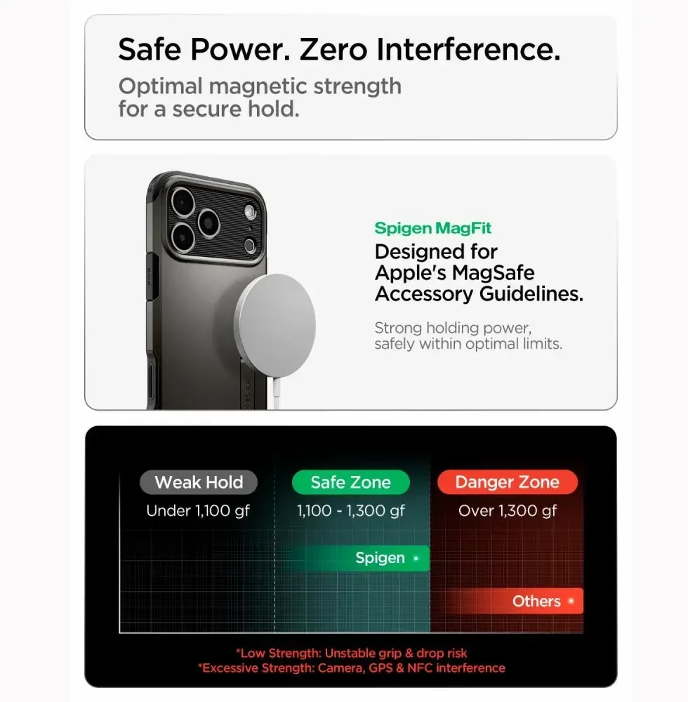 Dėklas SPIGEN case TOUGH ARMOR T compatible with MagSafe for IPHONE 18 Pro Max / 17 Pro Max gunmetal