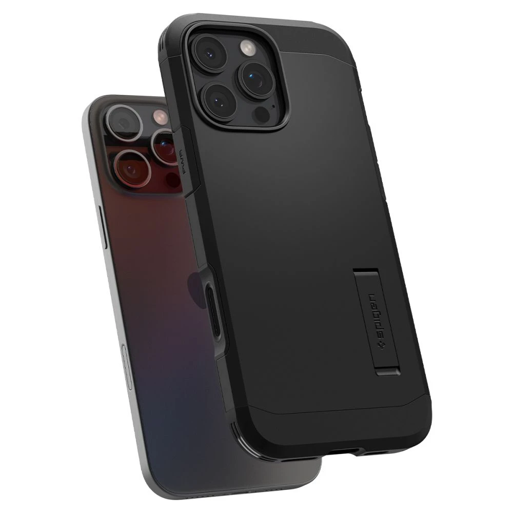 Apple iPhone 16 Pro Spigen Tough Armor „T” Mag MagSafe dėklas telefonui juodos spalvos