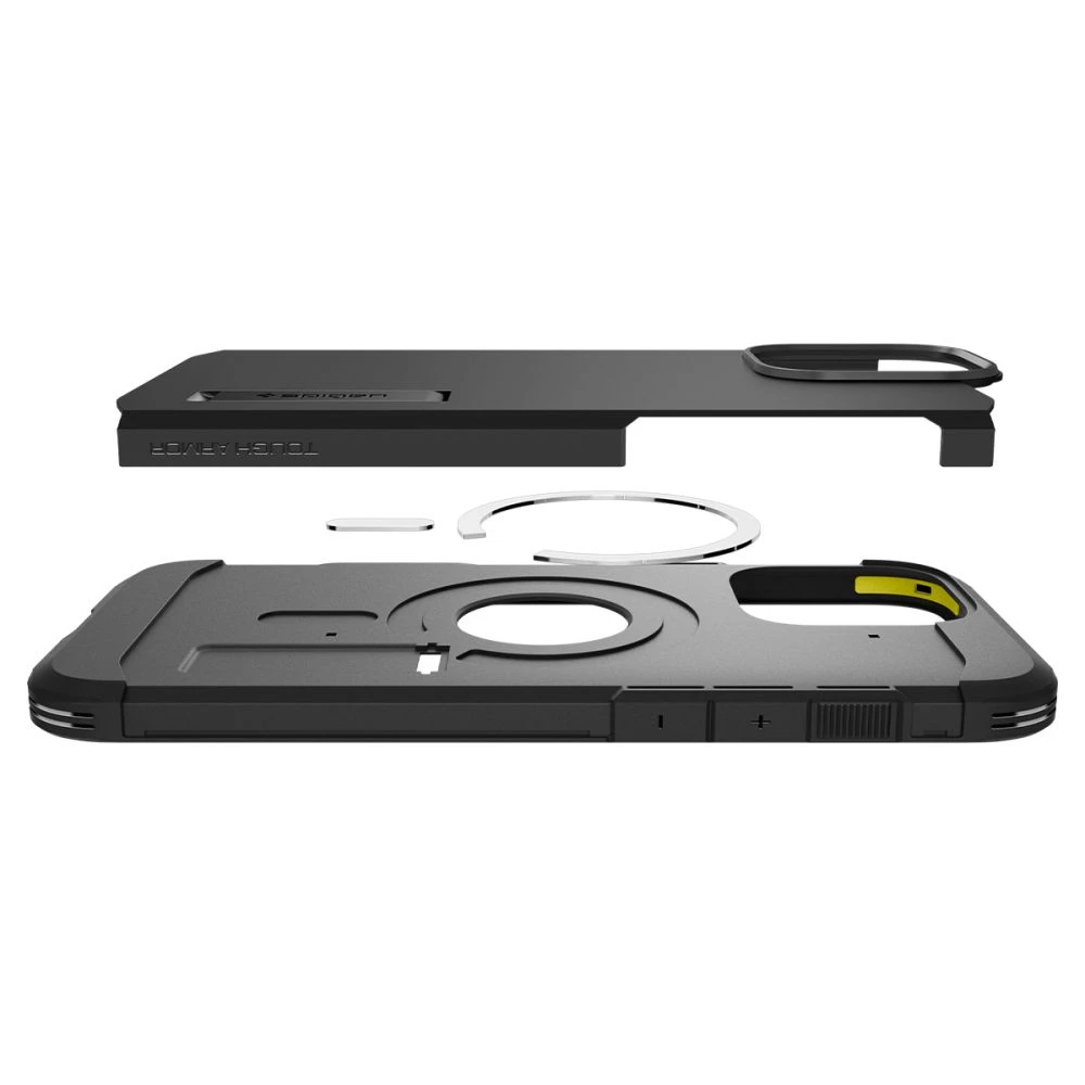 Apple iPhone 16 Pro Spigen Tough Armor „T” Mag MagSafe dėklas telefonui juodos spalvos