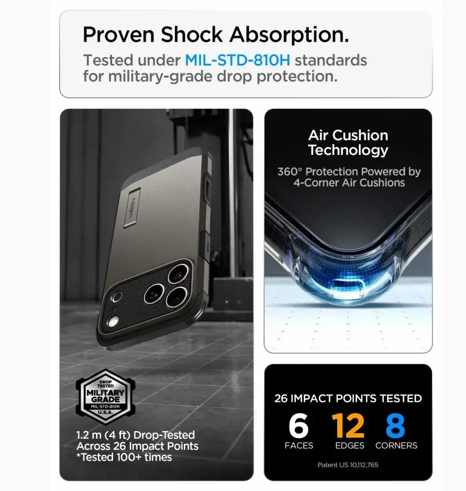 Dėklas SPIGEN case TOUGH ARMOR T compatible with MagSafe for IPHONE 18 Pro Max / 17 Pro Max gunmetal