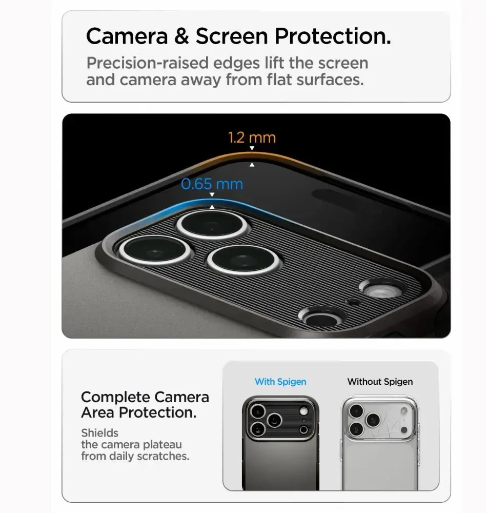 Dėklas SPIGEN case TOUGH ARMOR T compatible with MagSafe for IPHONE 18 Pro Max / 17 Pro Max gunmetal
