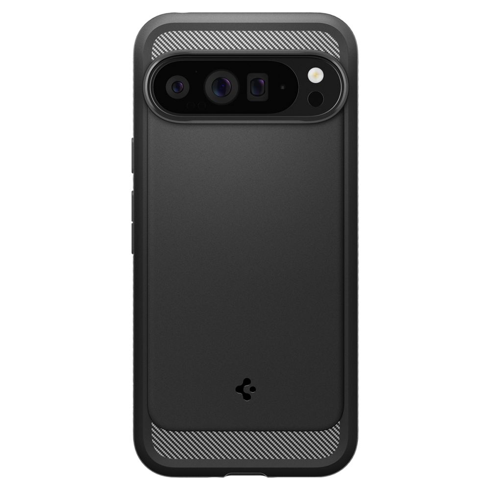 Google Pixel 9 Pro XL Spigen Rugged Armor Matte dėklas telefonui juodos spalvos