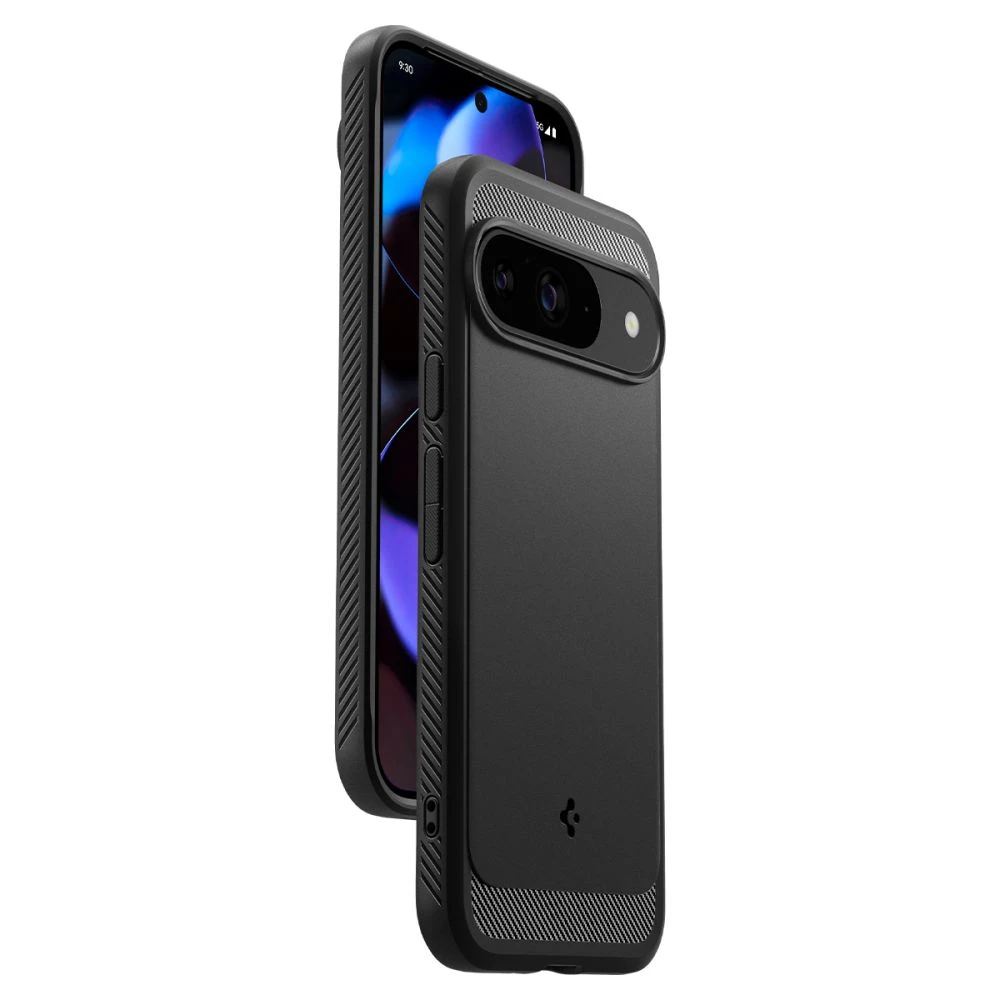 Spigen Rugged Armor dėklas skirtas Google Pixel 9 / 9 Pro – juodos spalvos