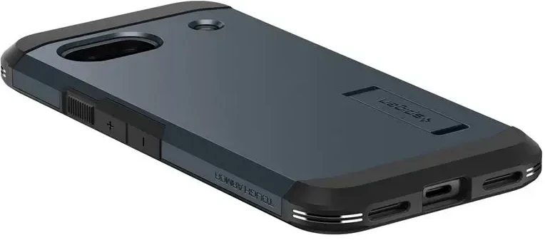 Dėklas Spigen Tvirtas šarvas, metalinis skalūno spalvos – „Google Pixel 8a“