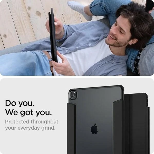 Spigen Ultra Hybrid Pro, juodas - iPad Pro 12.9" (2022/2021)