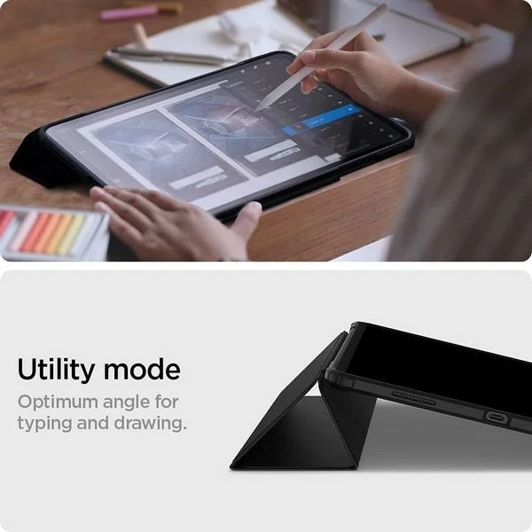 Spigen Ultra Hybrid Pro, juodas - iPad Pro 12.9" (2022/2021)
