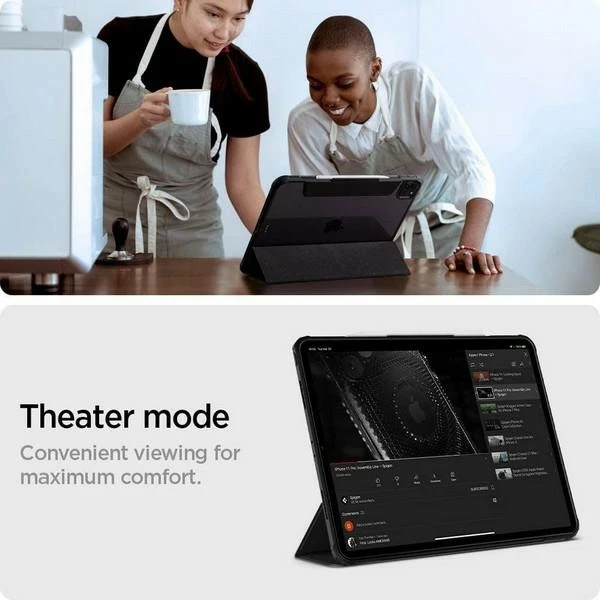 Spigen Ultra Hybrid Pro, juodas - iPad Pro 12.9" (2022/2021)