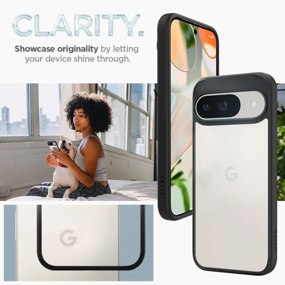 Spigen Ultra Hybrid – dėklas skirtas Google Pixel 9 / 9 Pro Matte Juodas