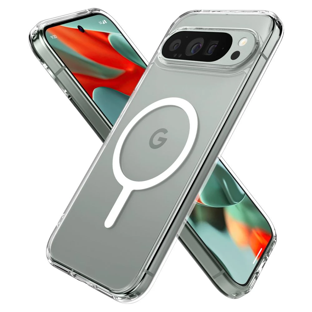 Spigen Ultra Hybrid OneTap Ring MagSafe – dėklas skirtas Google Pixel 9 Pro XL Baltas