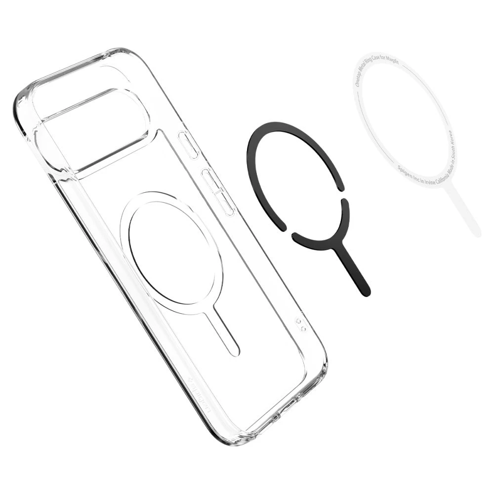 Spigen Ultra Hybrid OneTap Ring MagSafe – dėklas skirtas Google Pixel 9 Pro XL Baltas
