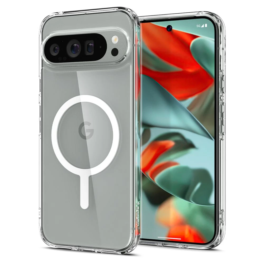 Spigen Ultra Hybrid OneTap Ring MagSafe – dėklas skirtas Google Pixel 9 Pro XL Baltas