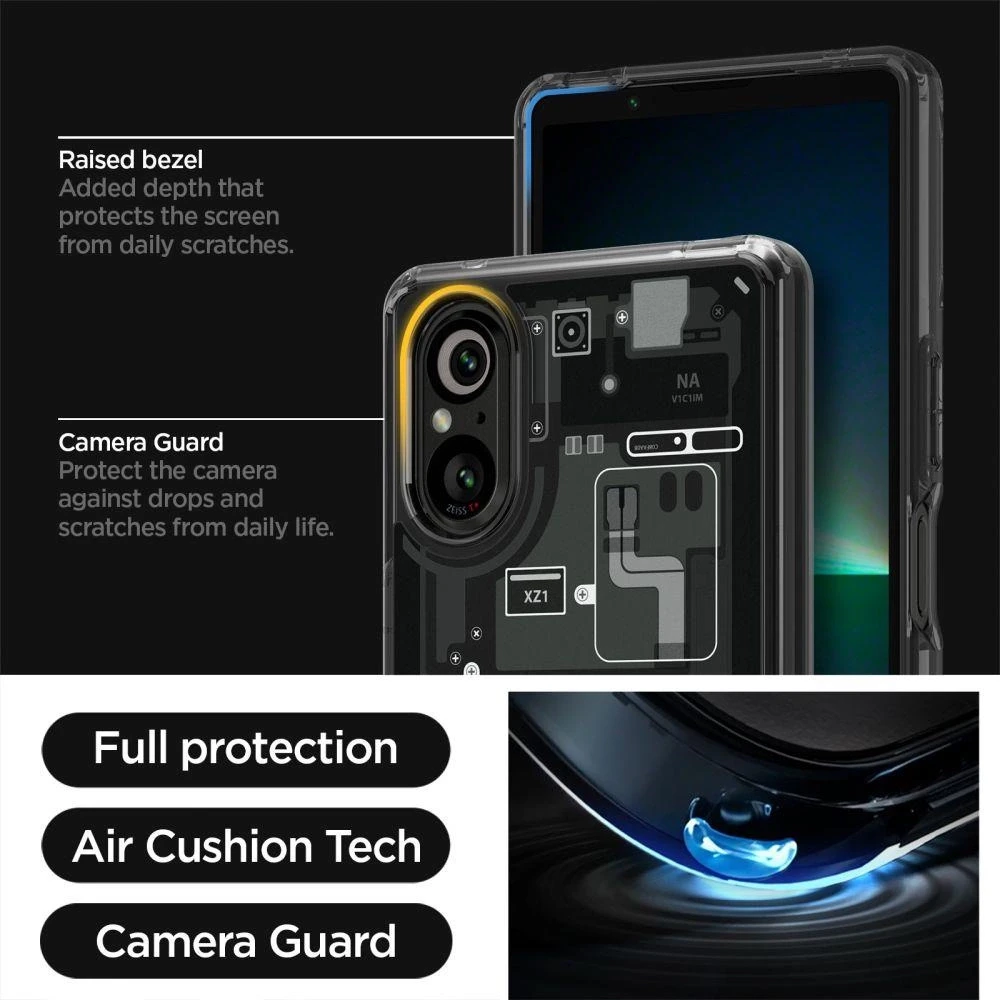 Dėklas „Spigen Ultra Hybrid“, „zero one“ – „Sony Xperia 5V“