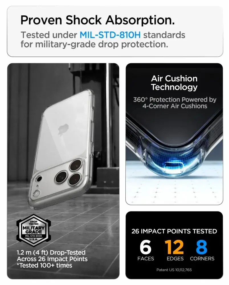 Spigen Ultra Hybrid iPhone 17 Pro Max / 18 Pro Max SKAIDRUS DĖKLAS