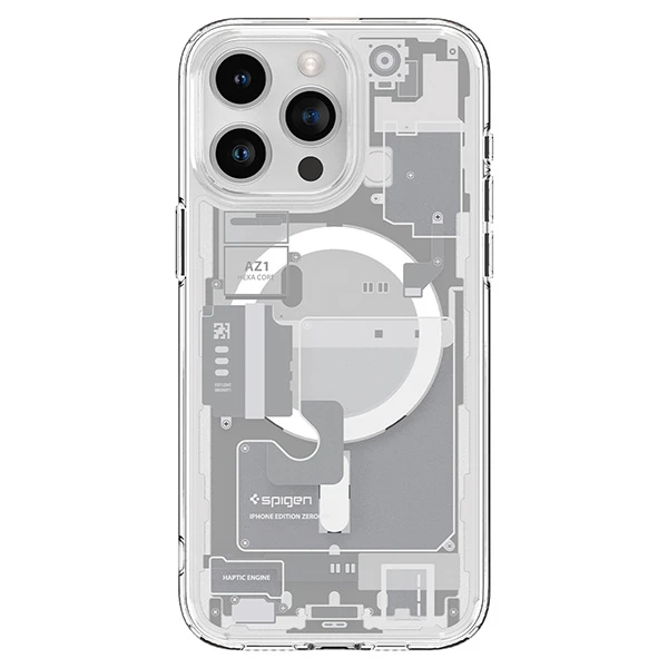 Spigen Ultra Hybrid Zero One (MagFit) dėklas skirtas Apple iPhone 15 Pro, spalva - Zero One White
