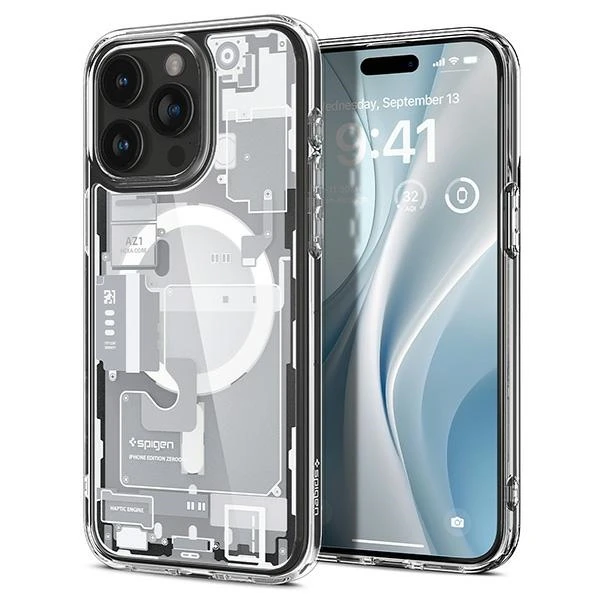 Spigen Ultra Hybrid Zero One (MagFit) dėklas skirtas Apple iPhone 15 Pro, spalva - Zero One White