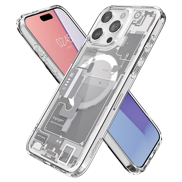 Spigen Ultra Hybrid Zero One (MagFit) dėklas skirtas Apple iPhone 15 Pro, spalva - Zero One White