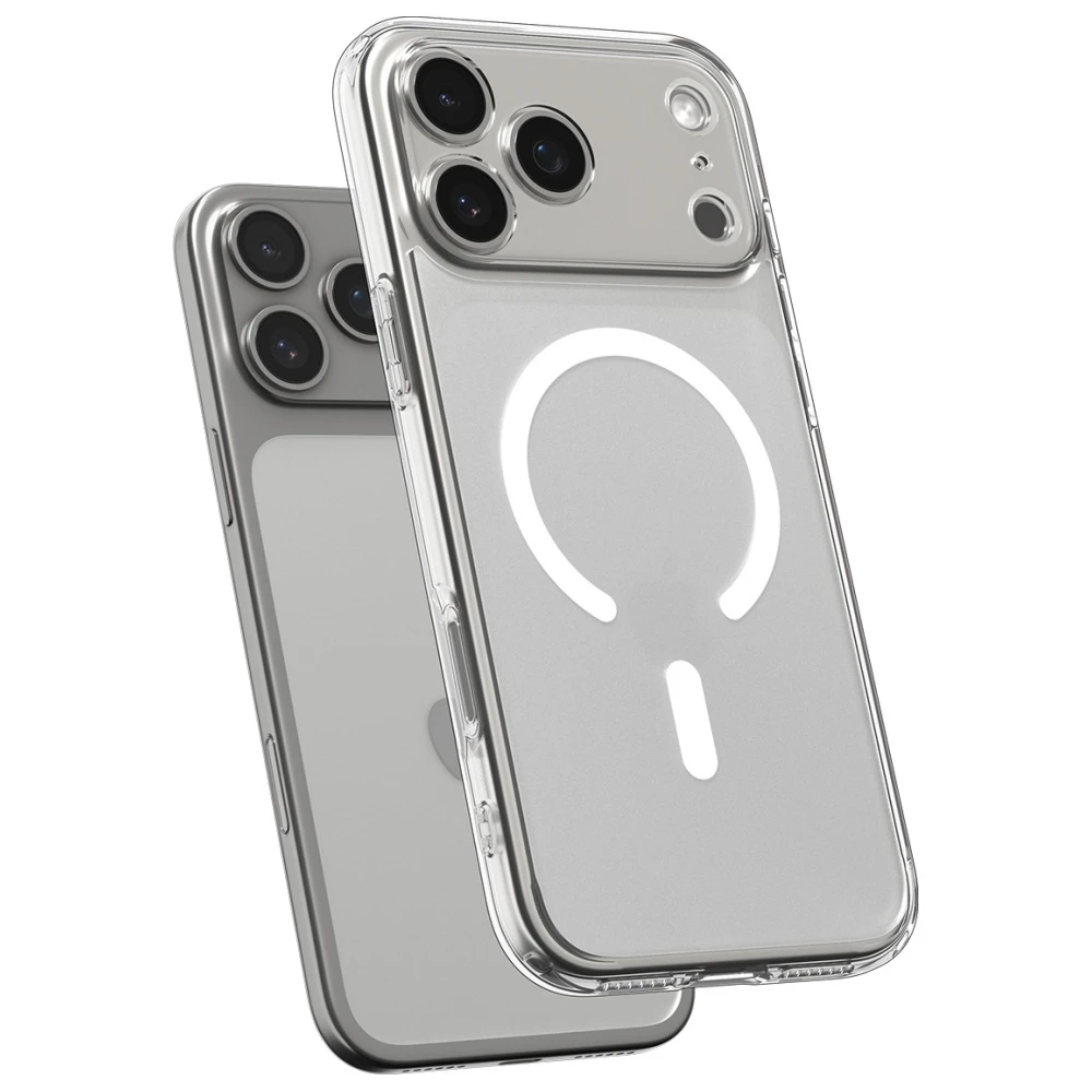 Spigen Ultra Hybrid MagSafe dėklas skirtas iPhone 17 Pro – baltos spalvos