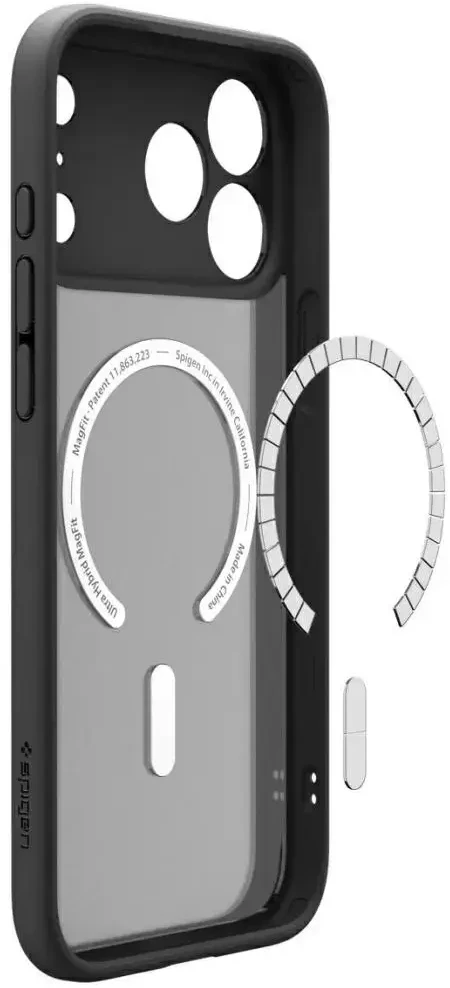 Dėklas Spigen Ultra Hybrid Mag MagSafe do iPhone 18 Pro Max / 17 Pro Max juoda-oranžinė