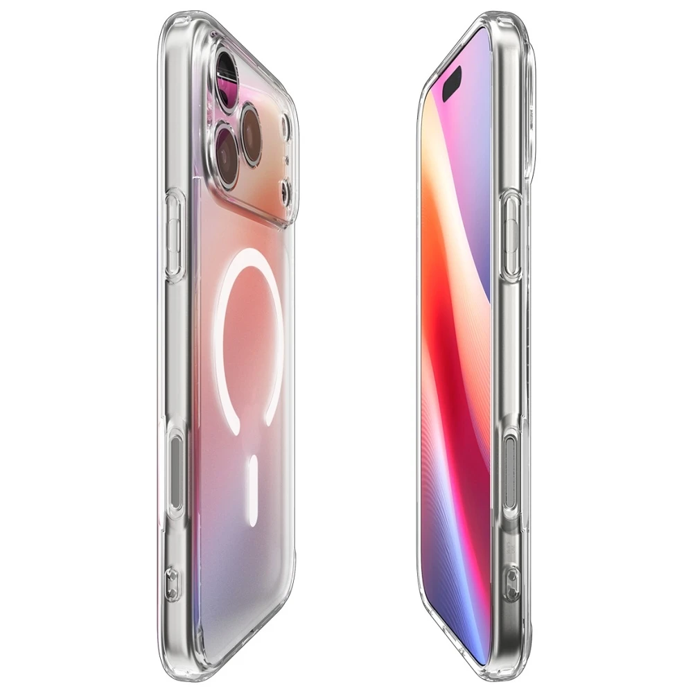 Spigen Ultra Hybrid MagSafe dėklas skirtas iPhone 17 Pro – baltos spalvos