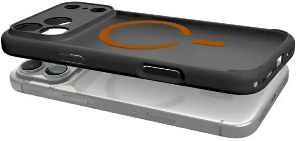 Dėklas Spigen Ultra Hybrid Mag MagSafe do iPhone 18 Pro Max / 17 Pro Max juoda-oranžinė