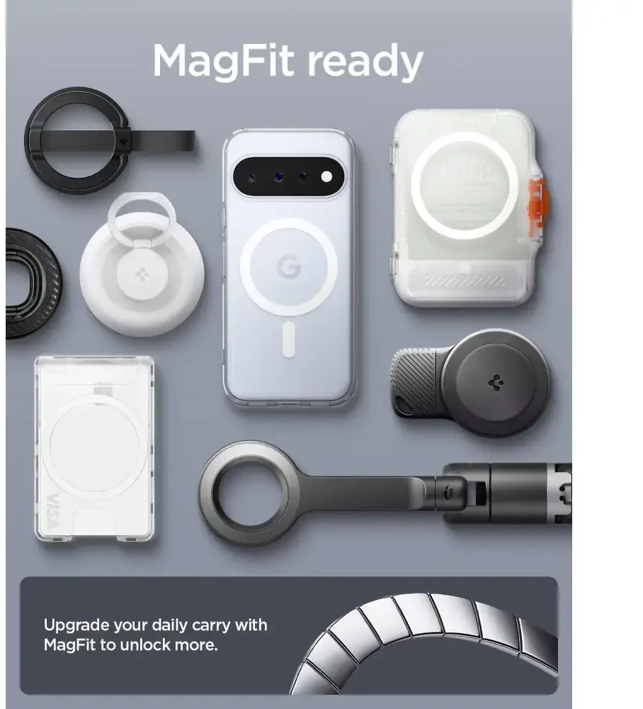 Dėklas SPIGEN ULTRA HYBRID MAG MAGSAFE GOOGLE PIXEL 11 CLEAR/Baltas