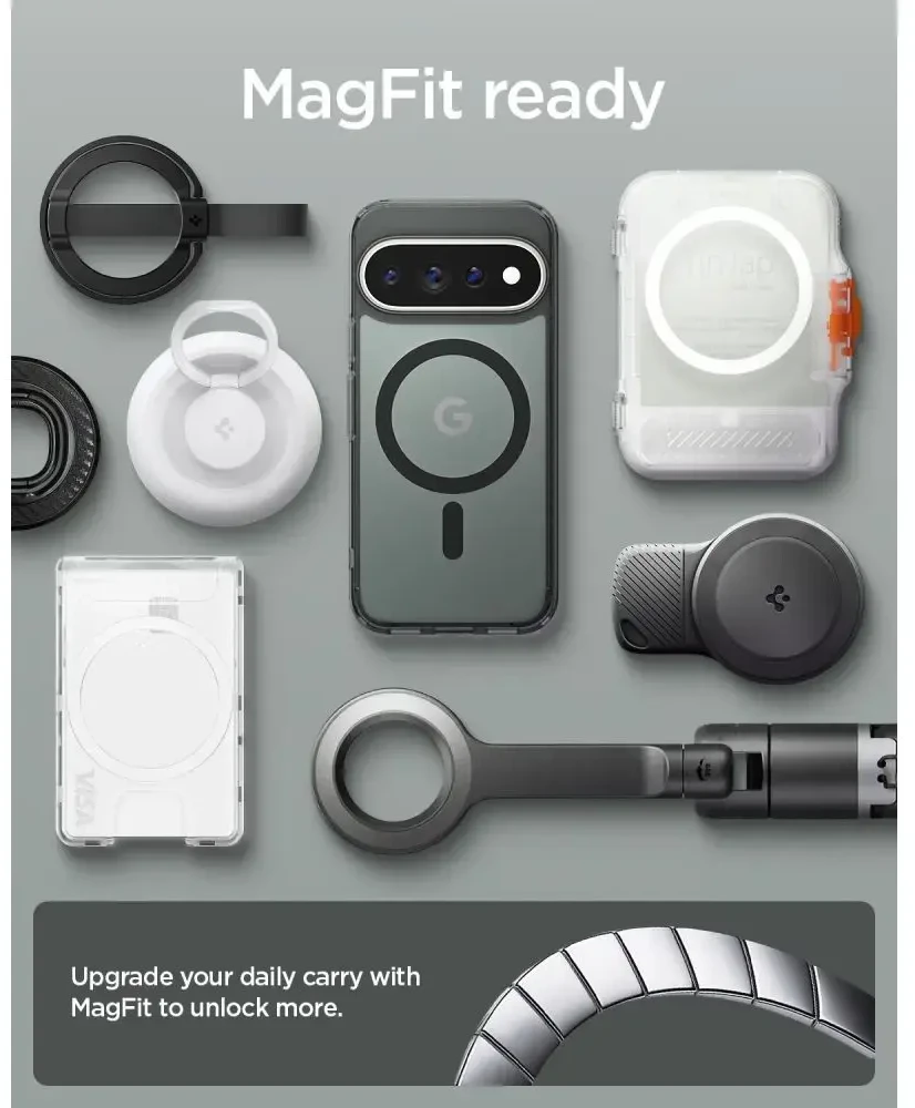 SPIGEN ULTRA HYBRID MAG MAGSAFE DĖKLAS GOOGLE PIXEL 11 PRO FROST Juodas