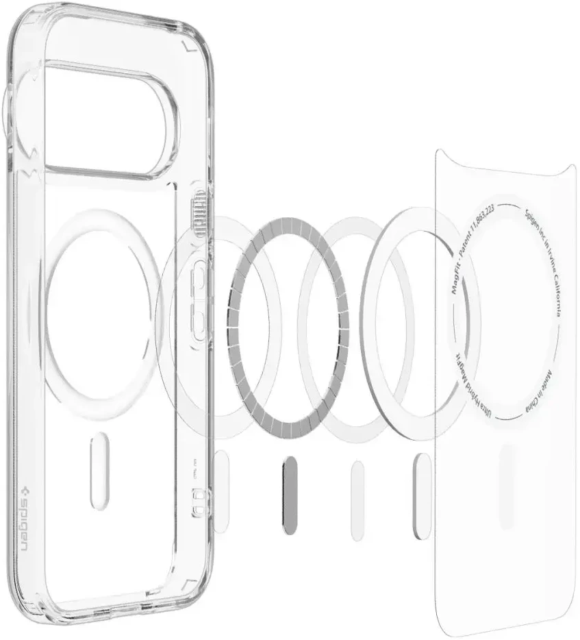Dėklas SPIGEN ULTRA HYBRID MAG MAGSAFE GOOGLE PIXEL 11 PRO XL CLEAR/Baltas