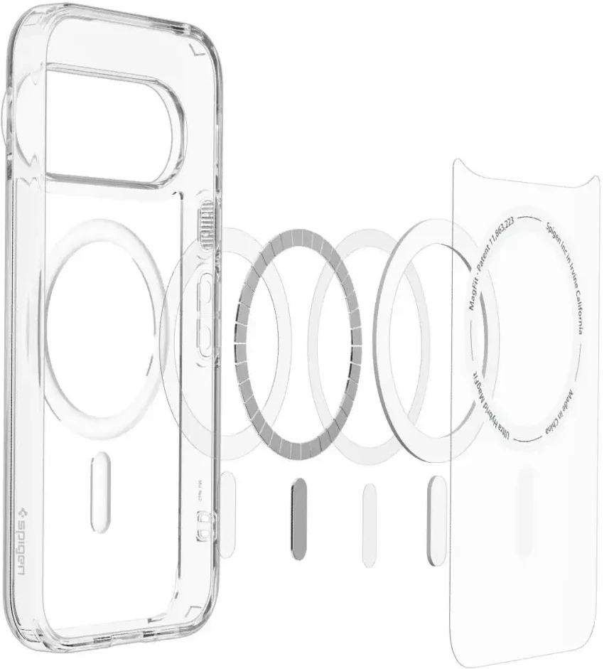 Dėklas SPIGEN ULTRA HYBRID MAG MAGSAFE GOOGLE PIXEL 11 PRO CLEAR/Baltas