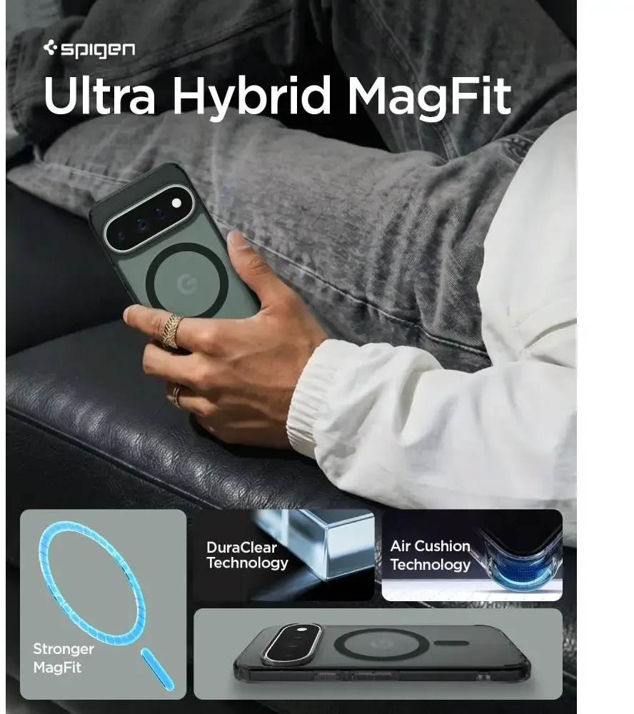 SPIGEN ULTRA HYBRID MAG MAGSAFE DĖKLAS GOOGLE PIXEL 11 PRO FROST Juodas