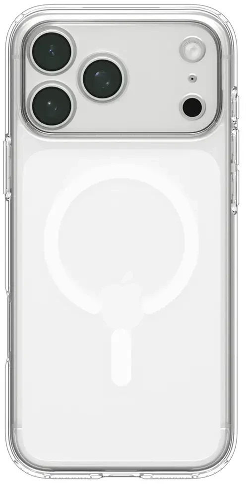 Dėklas Spigen Ultra Hybrid MagSafe, clear baltas – iPhone 18 Pro/17 Pro