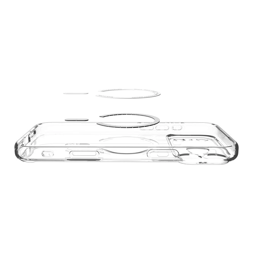 Spigen Ultra Hybrid MagSafe dėklas skirtas Apple iPhone 17 Pro – skaidrus and baltos spalvos