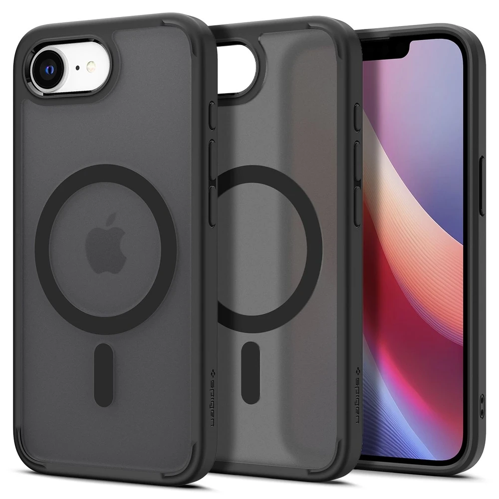 „Spigen Ultra Hybrid MagSafe“ dėklas, skirtas „iPhone 16e / 17e“ – juodas, permatomas