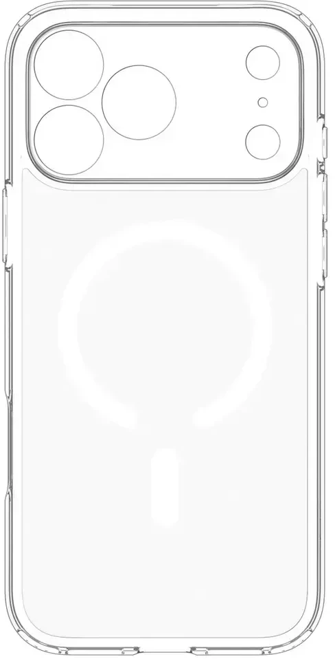 Dėklas Spigen Ultra Hybrid MagSafe, clear baltas – iPhone 18 Pro/17 Pro