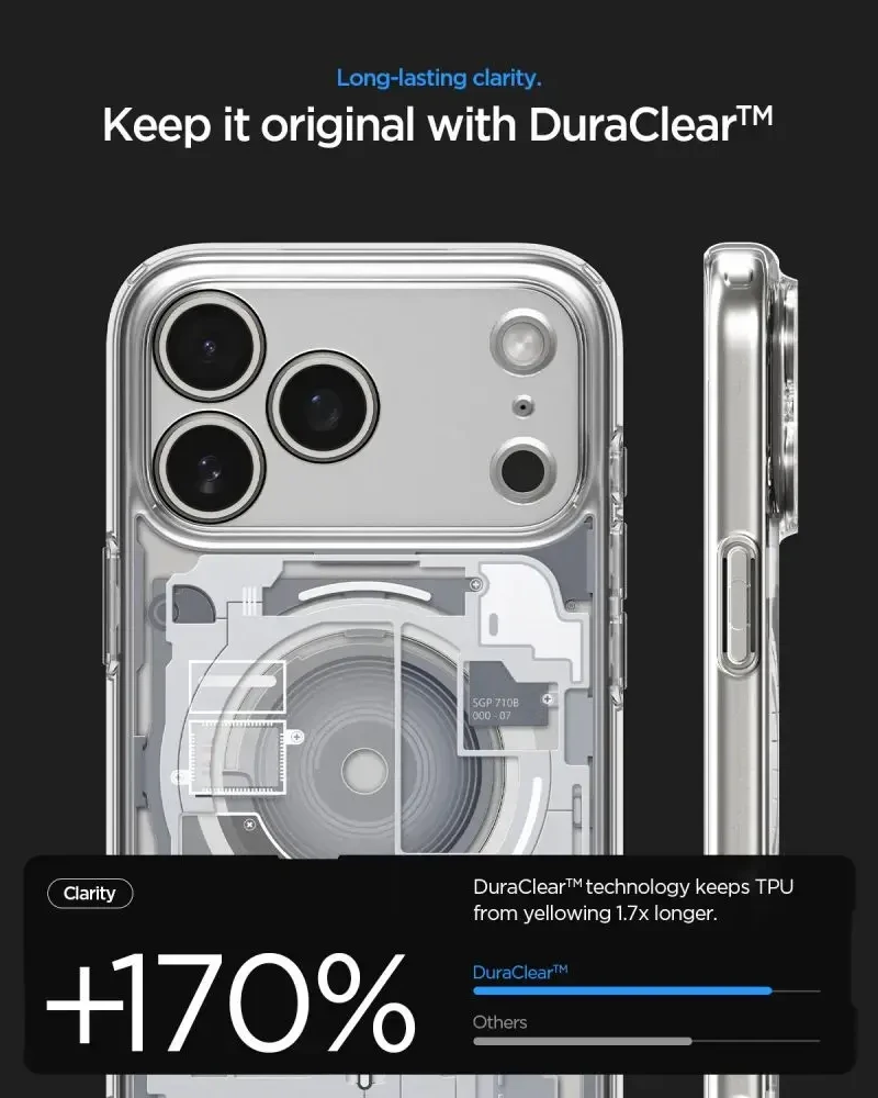 Dėklas Spigen Ultra Hybrid MagSafe iPhone 17 Pro Max / 18 Pro Max ZERO ONE Baltas