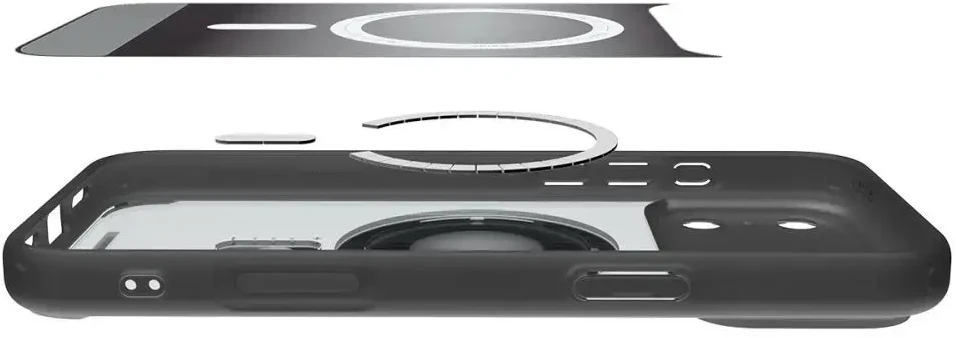 Dėklas SPIGEN case ULTRA HYBRID compatible with MagSafe for IPHONE 17 Pro/18 Pro classic juodas